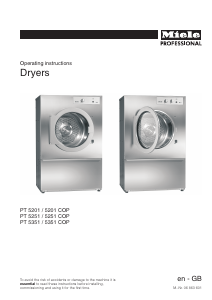 Manual Miele PT 5201 EL Dryer