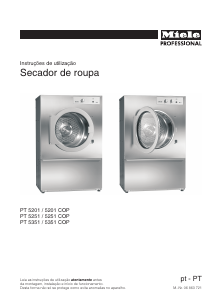 Manual Miele PT 5351 COP EL Máquina de secar roupa