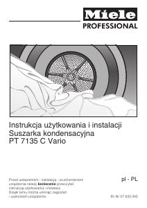 Instrukcja Miele PT 7135 C Vario Suszarka