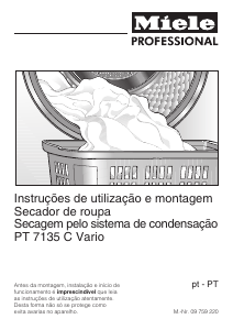 Manual Miele PT 7135 C Vario Máquina de secar roupa