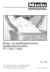 Brugsanvisning Miele PT 7135 C Vario Tørretumbler