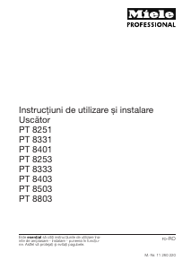 Manual Miele PT 8251 Uscător