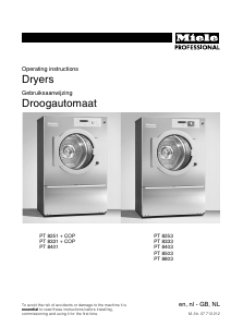 Manual Miele PT 8253 EL Dryer