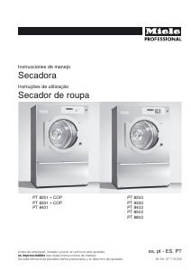 Manual Miele PT 8253 EL Máquina de secar roupa