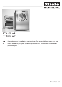 Manual Miele PT 8257 WP Dryer