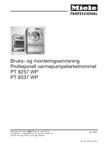 Bruksanvisning Miele PT 8257 WP Tørketrommel