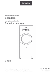 Manual Miele PT 8301 SL Máquina de secar roupa