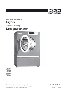 Manual Miele PT 8505 Dryer
