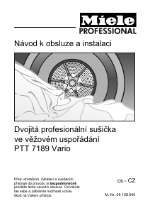 Manuál Miele PTT 7189 Vario Sušák
