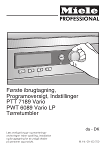 Brugsanvisning Miele PTT 7189 Vario Tørretumbler