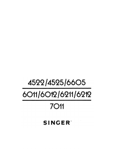 Manual de uso Singer 6011 Máquina de coser
