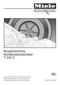 Brugsanvisning Miele T 234 C Tørretumbler