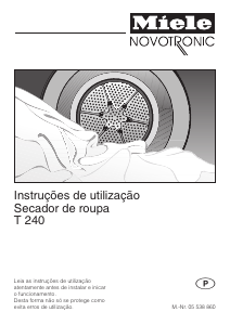 Manual Miele T 240 Máquina de secar roupa