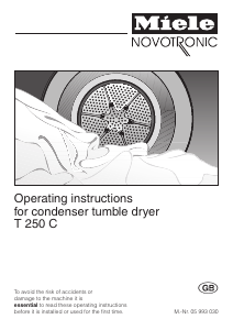 Manual Miele T 250 C Dryer