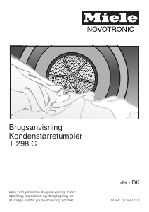 Brugsanvisning Miele T 298 C Tørretumbler