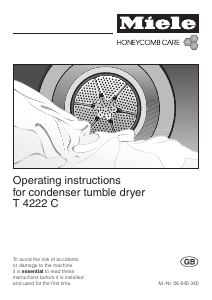Manual Miele T 4222 C Dryer
