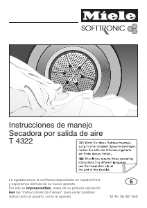 Manual de uso Miele T 4322 Secadora