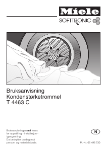 Bruksanvisning Miele T 4463 C LW Tørketrommel