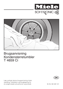 Brugsanvisning Miele T 4659 C Tørretumbler