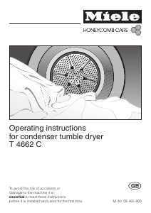 Manual Miele T 4662 C Dryer