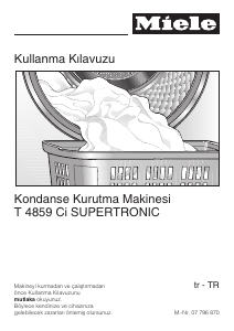 Kullanım kılavuzu Miele T 4859 Ci Re Kurutma makinesi