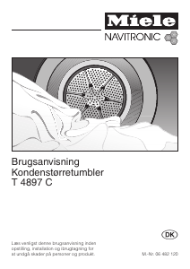 Brugsanvisning Miele T 4897 C Tørretumbler