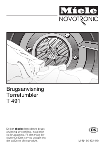 Brugsanvisning Miele T 491 Tørretumbler