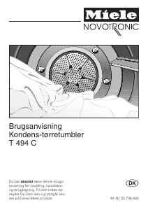 Brugsanvisning Miele T 494 C Tørretumbler