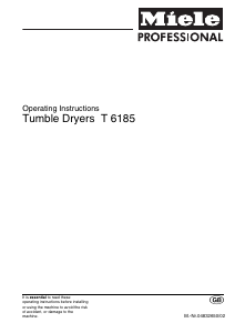 Manual Miele T 6185 Dryer