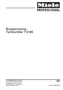 Brugsanvisning Miele T 6185 Tørretumbler