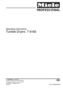 Manual Miele T 6185 G Dryer