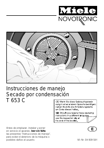 Manual de uso Miele T 653 C Secadora