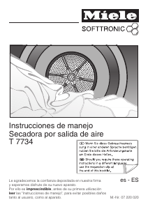 Manual de uso Miele T 7734 Secadora