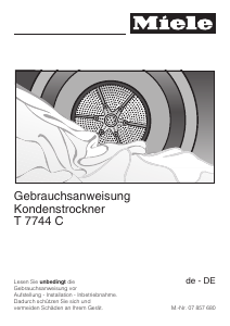 Bedienungsanleitung Miele T 7744 C Trockner