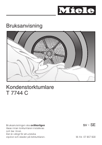 Bruksanvisning Miele T 7744 C Torktumlare