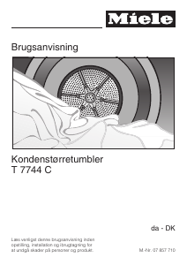 Brugsanvisning Miele T 7744 C Tørretumbler