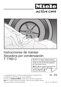 Manual de uso Miele T 7760 C Secadora