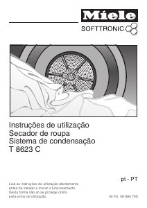 Manual Miele T 8623 C ED Máquina de secar roupa