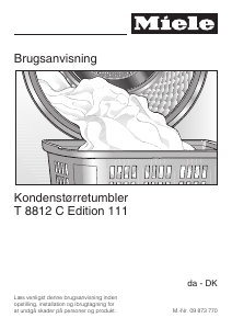 Brugsanvisning Miele T 8812 C Edition 111 Tørretumbler