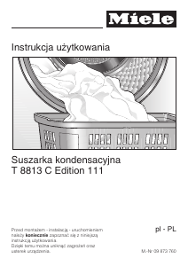 Instrukcja Miele T 8813 C Edition 111 Suszarka