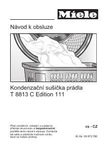 Manuál Miele T 8813 C Edition 111 Sušák