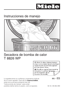 Manual de uso Miele T 8826 WP Secadora