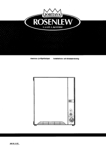 Käyttöohje Rosenlew RTK109 Kuivausrumpu