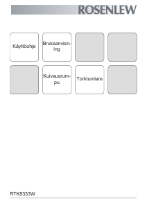 Bruksanvisning Rosenlew RTK8333W Torktumlare