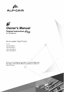 Manual AlpicAir AWO-100CWRDC3A Heat Pump