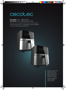 Manual Cecotec Cecofry Full Inox Black Pro 5500 con Accesorios Fritadeira