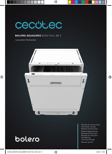 Manual Cecotec Bolero Aguazero 6100 Full Built-in E Dishwasher