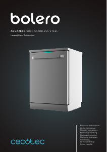 Manual Cecotec Bolero Aguazero 6800 stainless steel Dishwasher