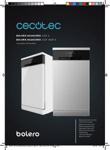 Manual Cecotec Bolero Aguazero 4201 Inox E Dishwasher