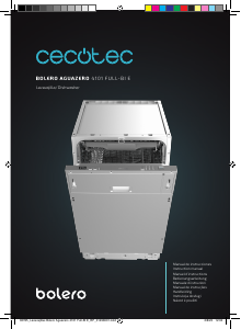 Manual Cecotec Bolero Aguazero 4101 Full-BI E Dishwasher